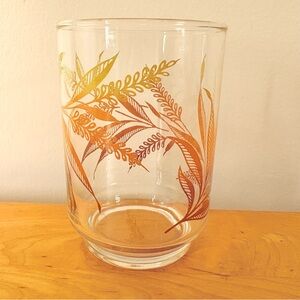 Lot 5 Vintage Libbey Juice Glasses 6 oz Golden Wheat 4" Orange Yellow Ombré